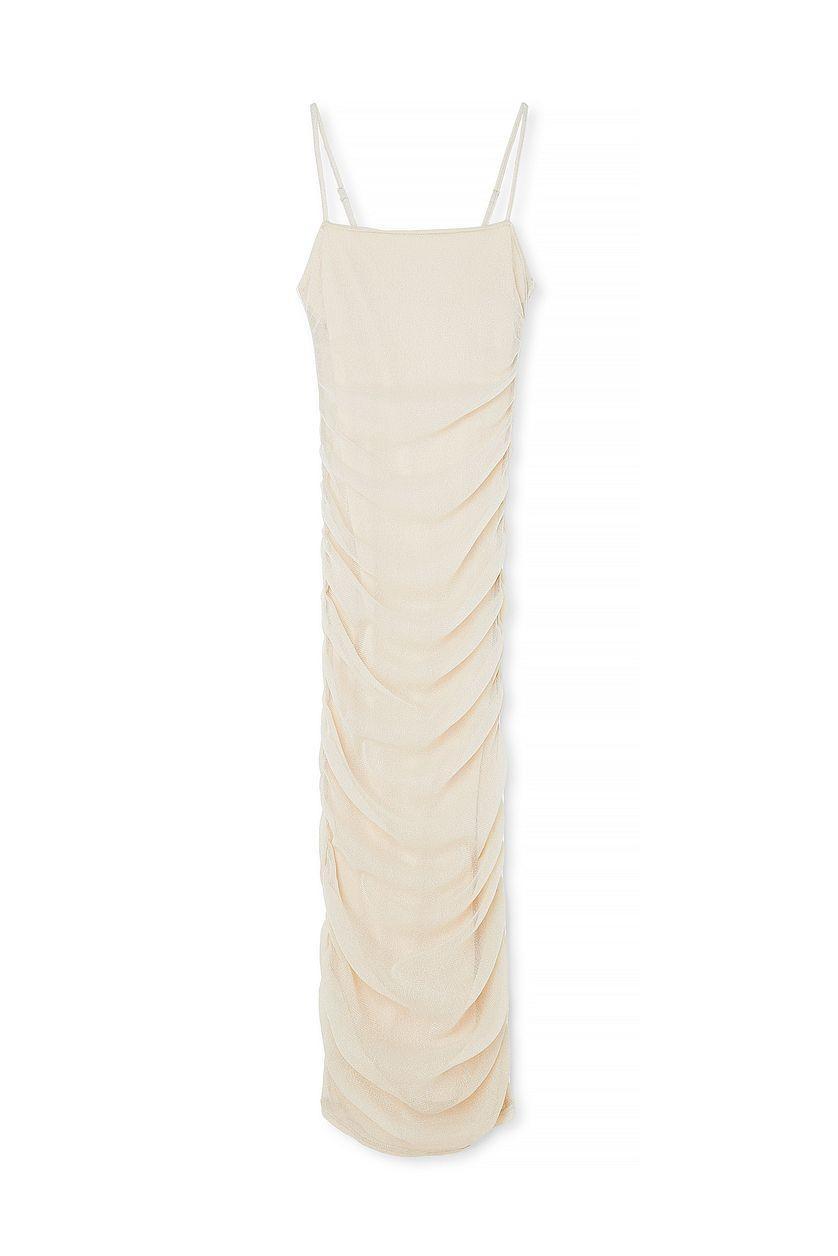 Rouched Mesh Glitter Dress Product Image