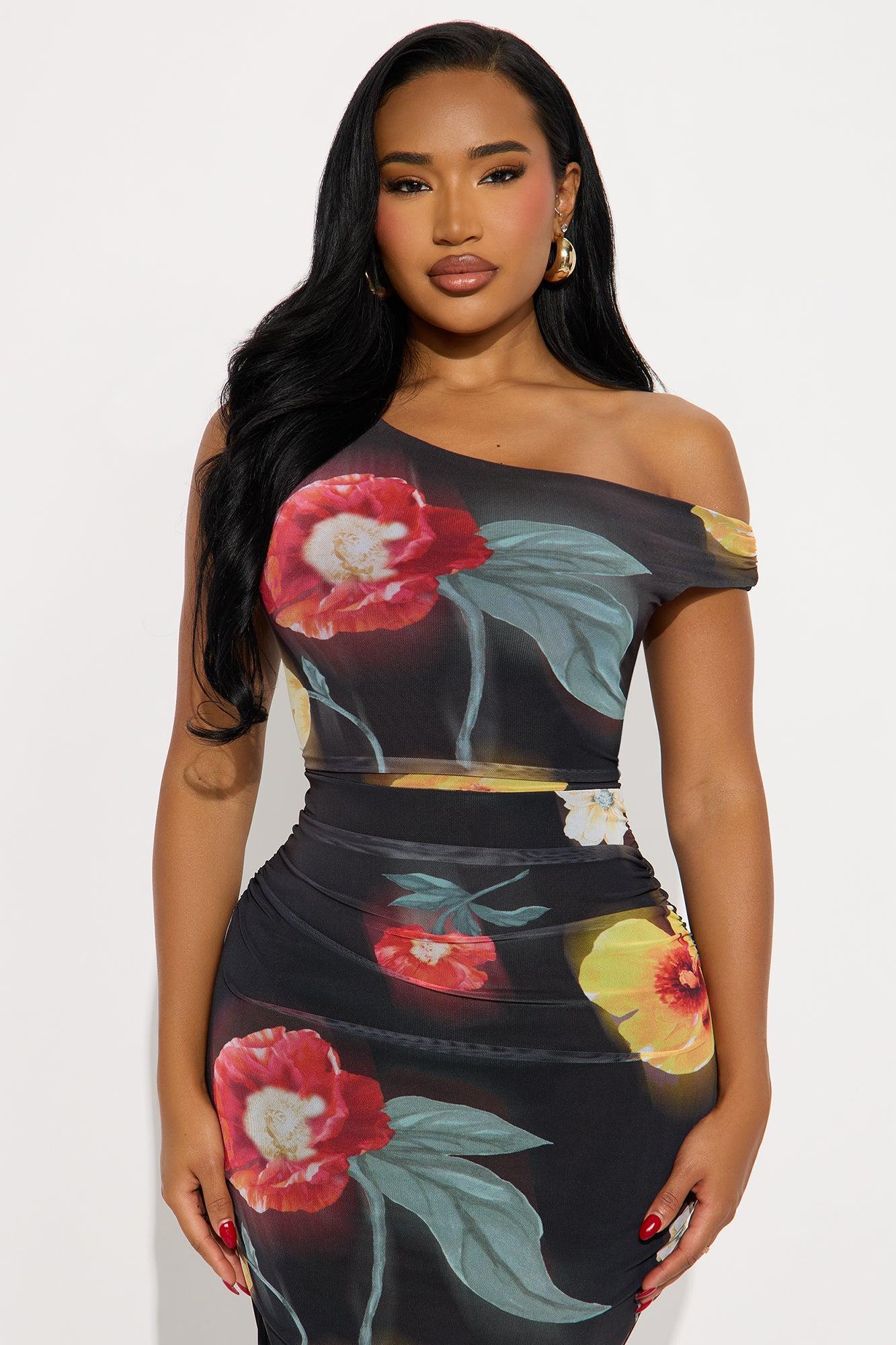 Limitless Mesh Maxi Dress - Black/combo Product Image