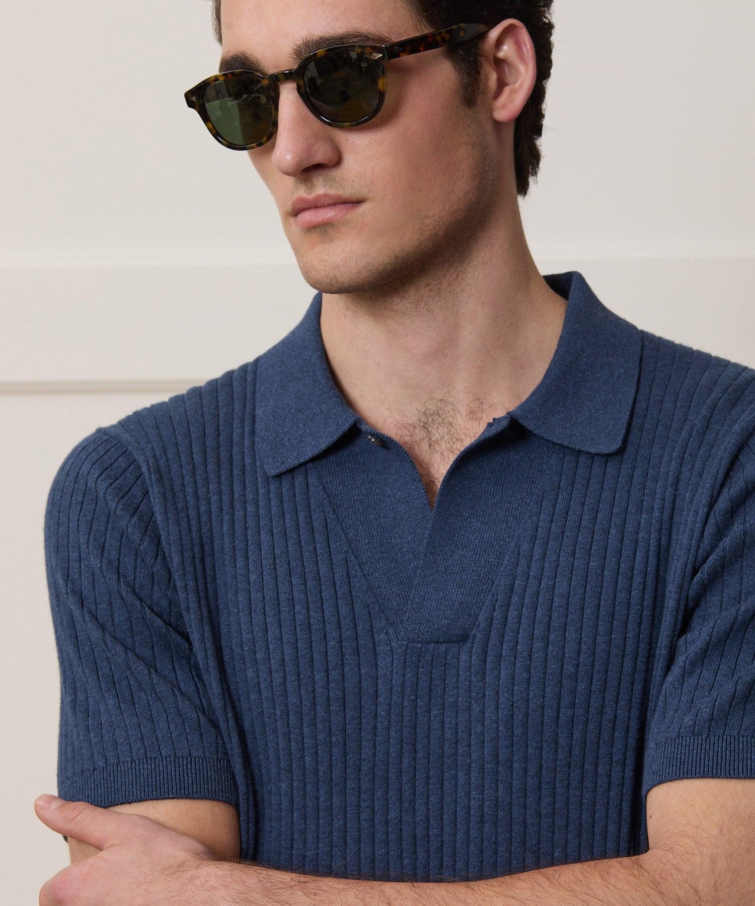 Slim Cotton-Cashmere Sweater Polo Product Image