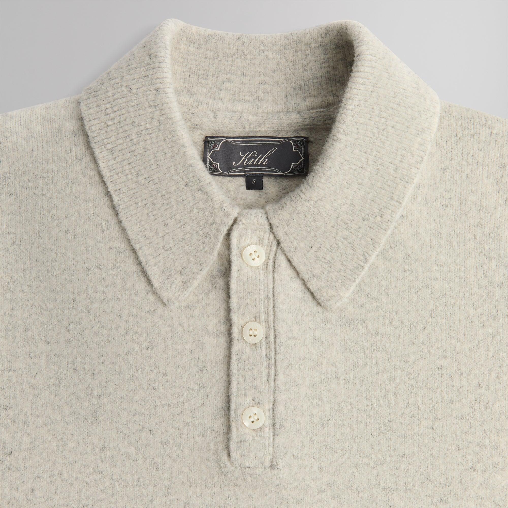 Kith Boucle Harmon Rugby Pullover Sweater - Light Heather Grey Male Product Image