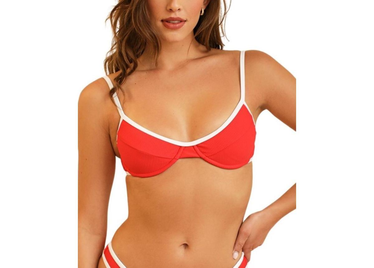 Dippin' Daisy's Women's West Coast Underwire Bikini Top in Black/White - Product Image
