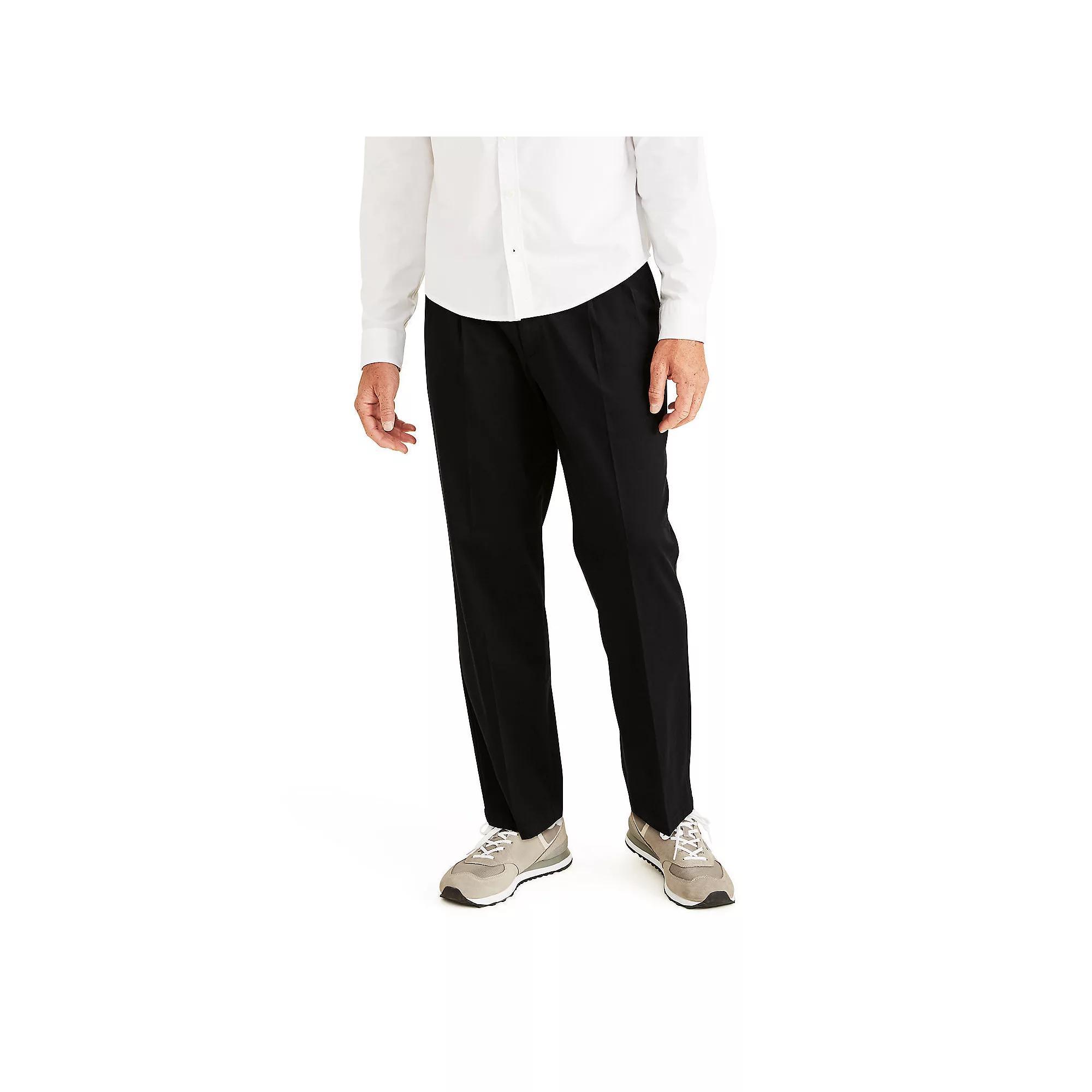 Big & Tall Dockers® Stretch Easy Khaki Classic-Fit Pleated Pants, Men's, Size: 44X34, Black Product Image