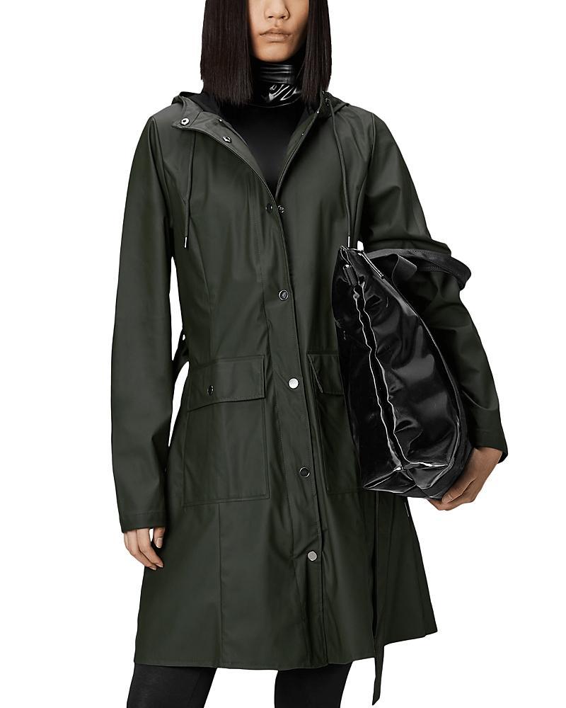 Curve Belted Trench Coat with Drawstring Hood Product Image