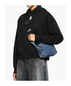 JW ANDERSON Anchor Logo Cropped Hoodie In Black Product Image