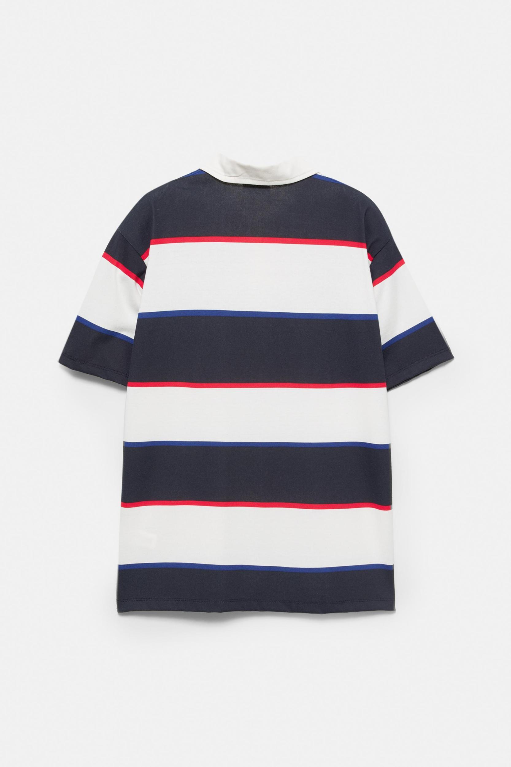 Striped Snoopy Polo Shirt Product Image