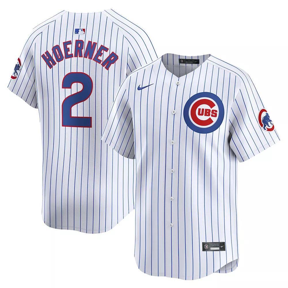 Men's Nike Nico Hoerner White Chicago Cubs Home Limited Player Jersey, Size: Small Product Image