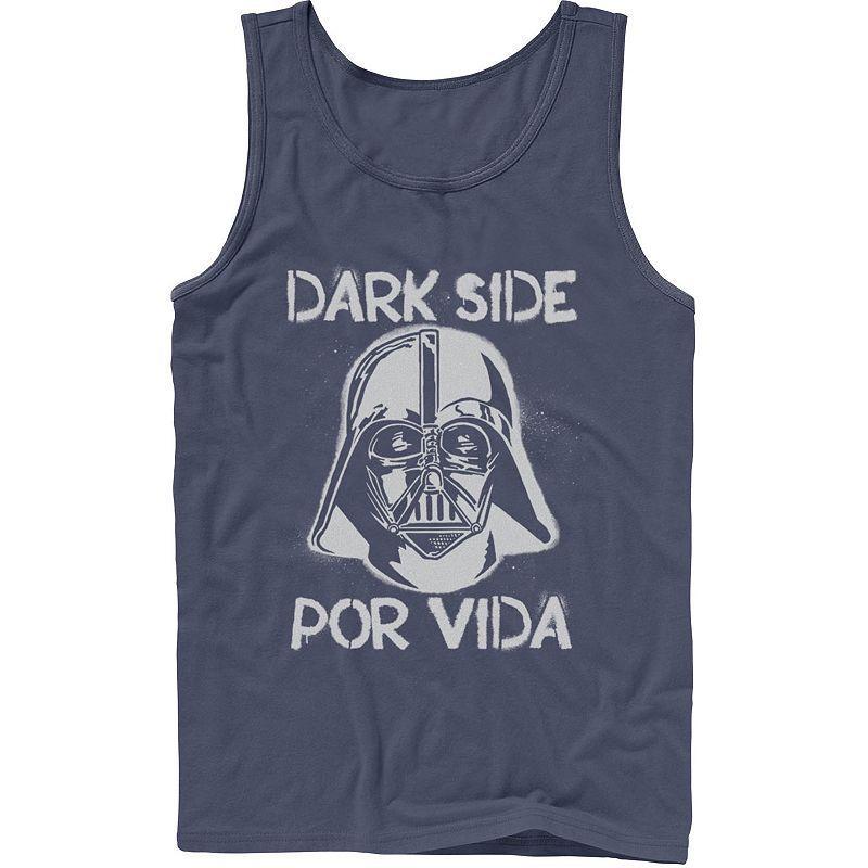 Men's Star Wars Darth Vader Dark Side Por Vida Stamp Tank Top, Size: Large, Black Product Image