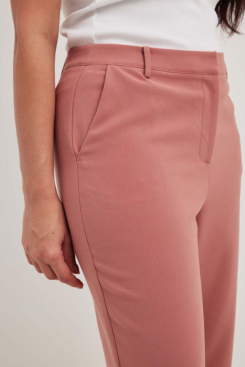 Mid Waist Melange Suit Pants Product Image