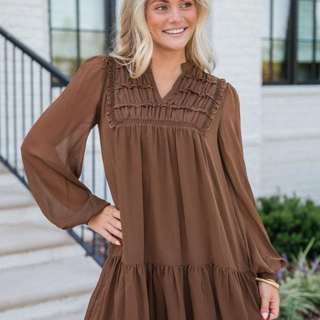Lovely Words Chocolate Poet Style Dress FINAL SALE Product Image