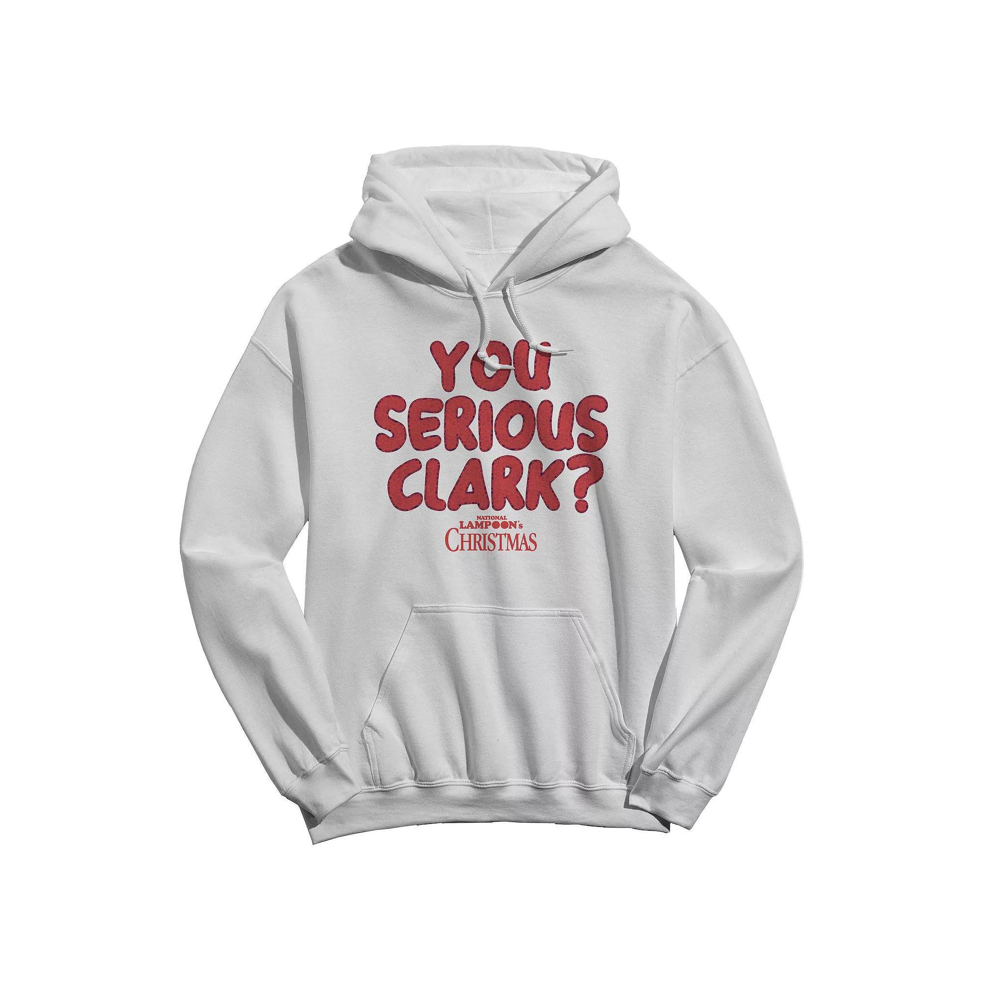 Men's You Serious Clark Red National Lampoon's Christmas Vacation Graphic Hoodie, Size: Small, White Product Image