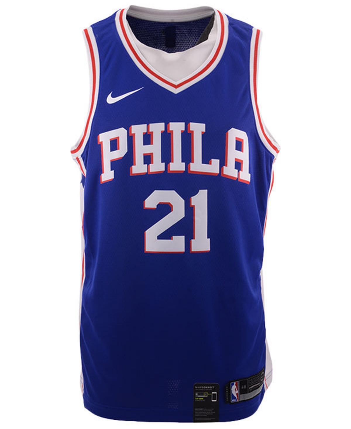 Men's Nike Joel Embiid Royal Philadelphia 76ers Swingman Jersey - Icon Edition, Size: Small, 76r Blue Product Image