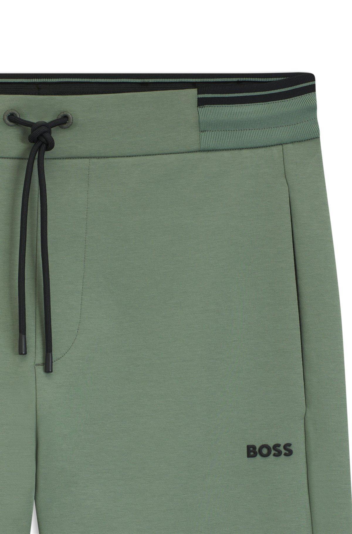Cotton tracksuit bottoms with striped trims Product Image