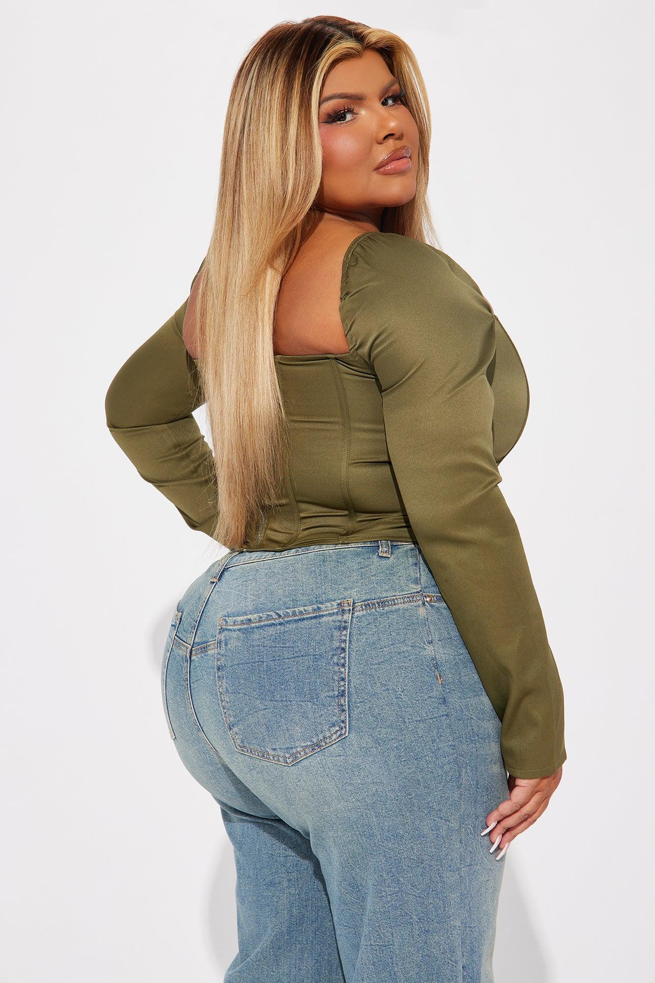 Florence Corset Top - Olive Product Image