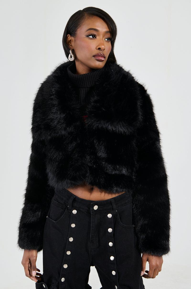 CADENCE FAUX FUR IN BLACK Product Image