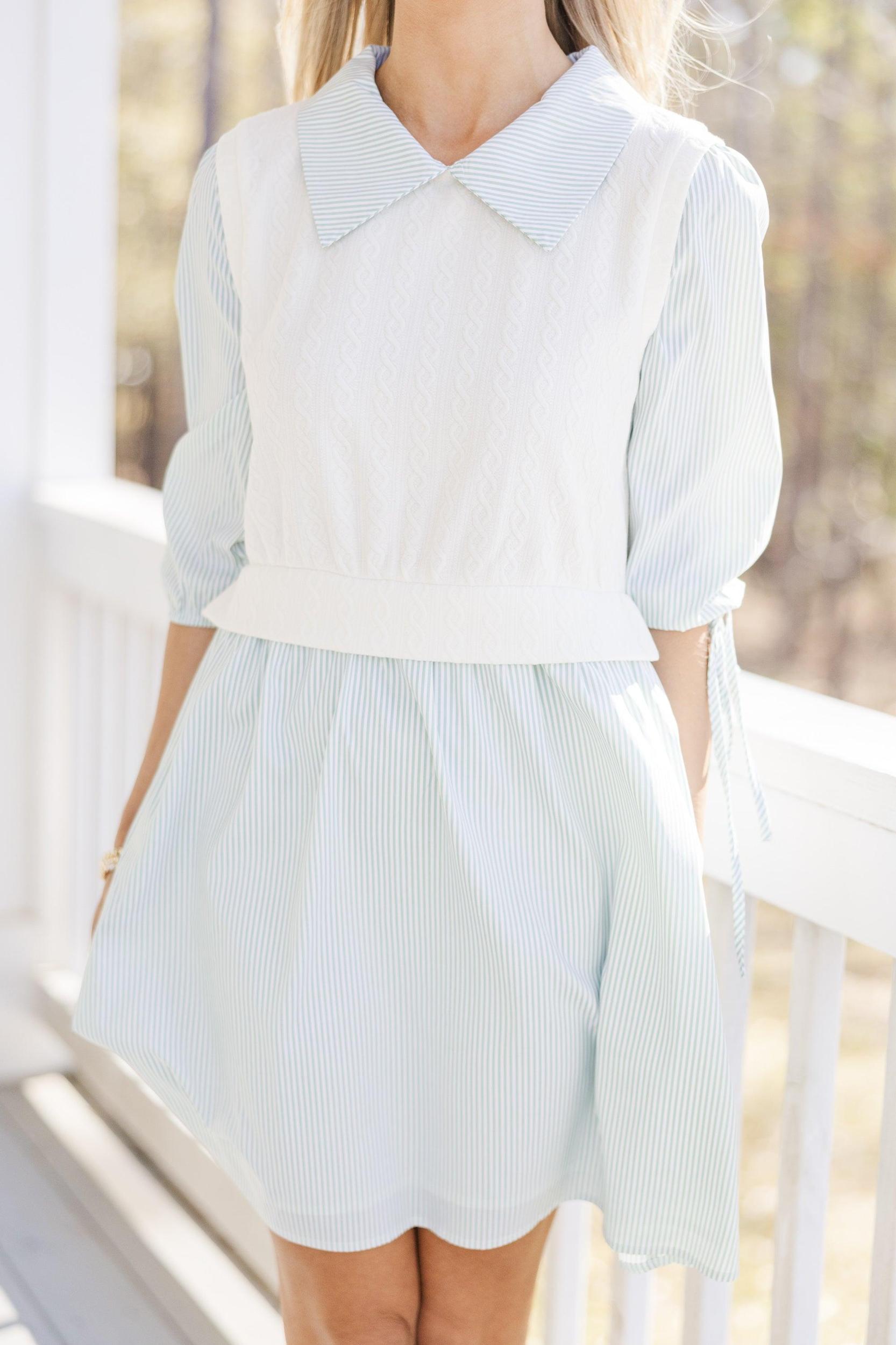 Out For Fun Sand Striped Dress Female Product Image