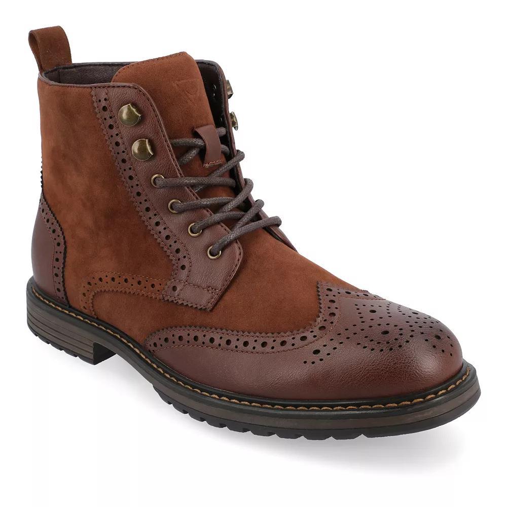 VANCE Virgil Men's Tru Comfort Foam Lace-up Ankle Boots, Size: 9, Brown Product Image