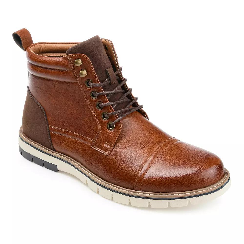 VANCE Lucien Men's Cap Toe Ankle Boots, Size: 10.5, Brown Product Image