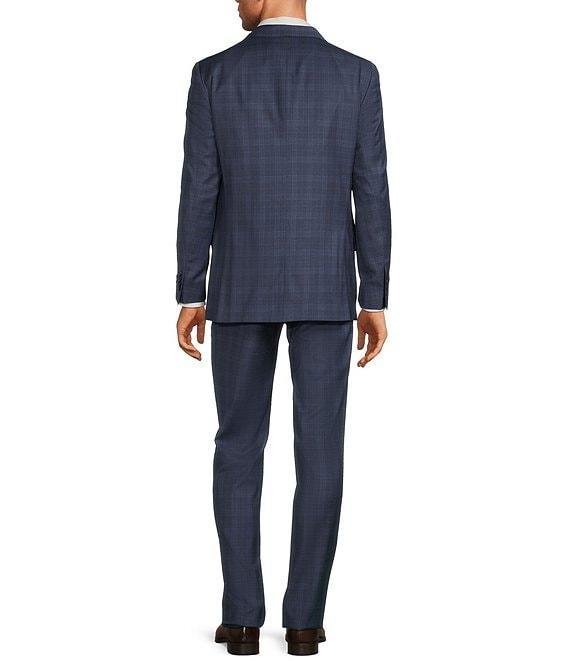 Hart Schaffner Marx New York Modern Fit Flat Front Straight Leg Plaid 2-Piece Suit Product Image