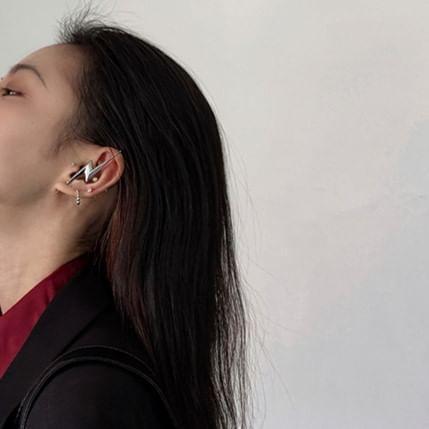 Lightning Bolt Ear Cuff with Earring Product Image
