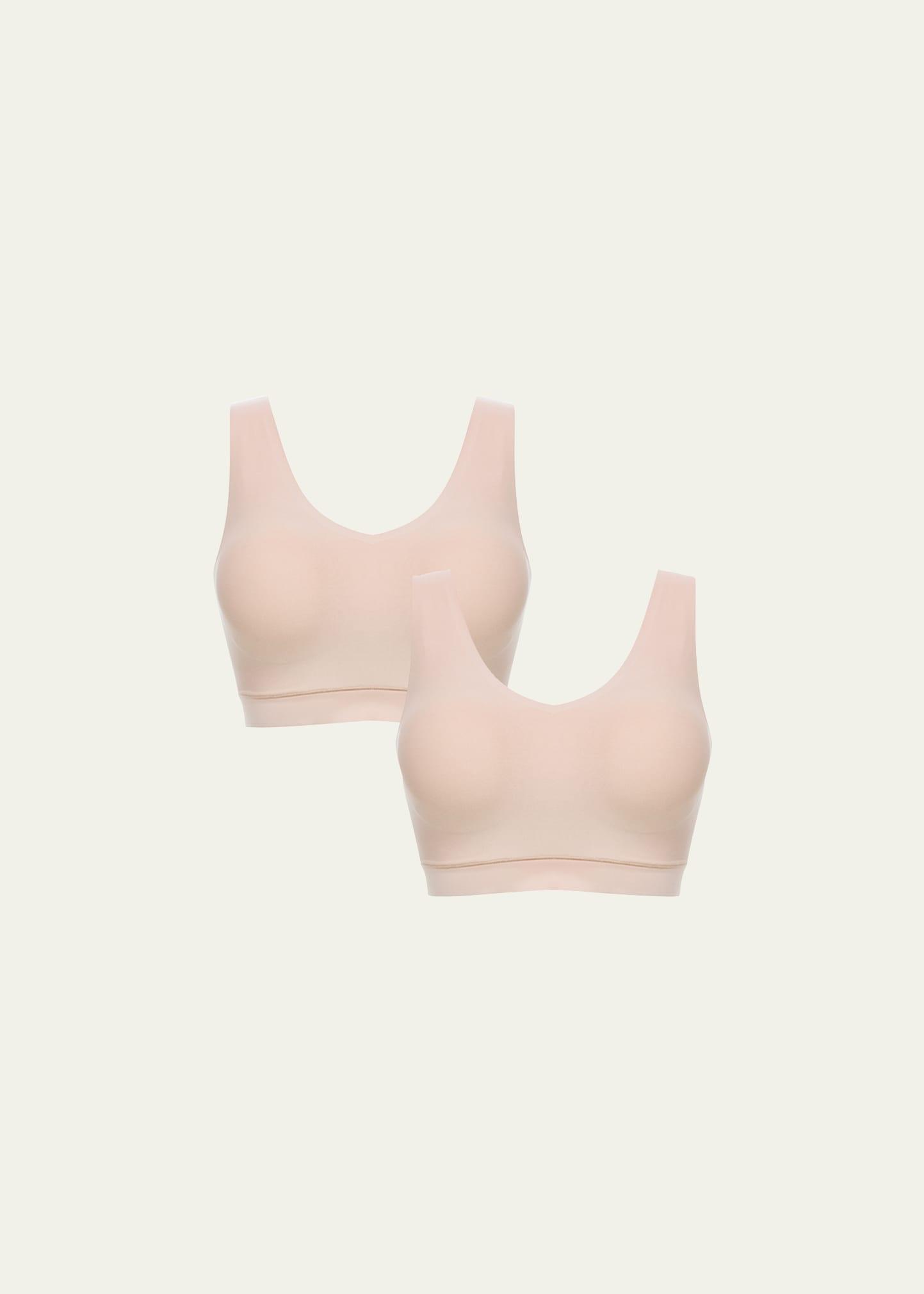 Soft Stretch Padded V-Neck Bra Top, 2-Pack Product Image