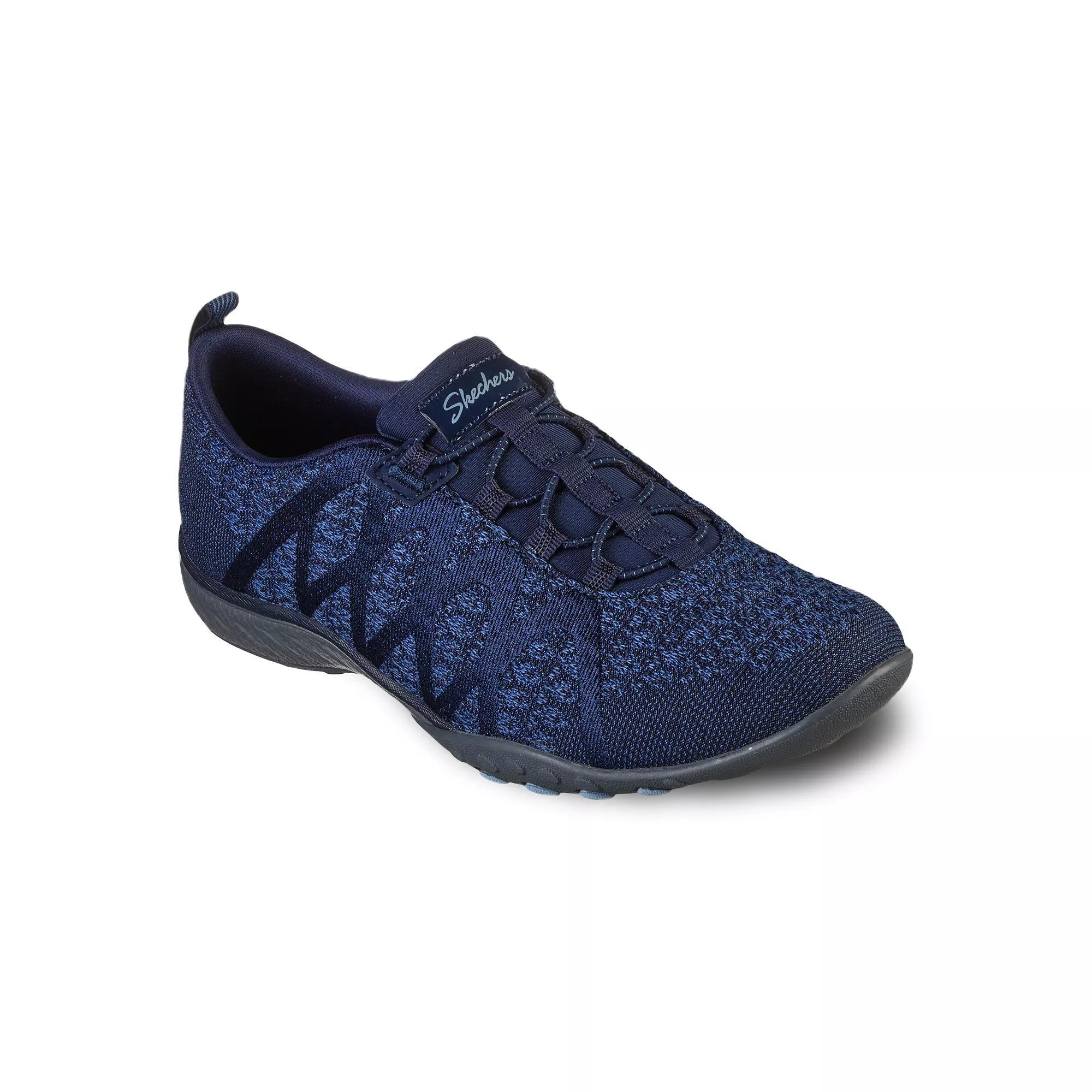 Skechers Relaxed Fit Breathe Easy Infi-Knity Womens Slip-On Shoes Blue Product Image