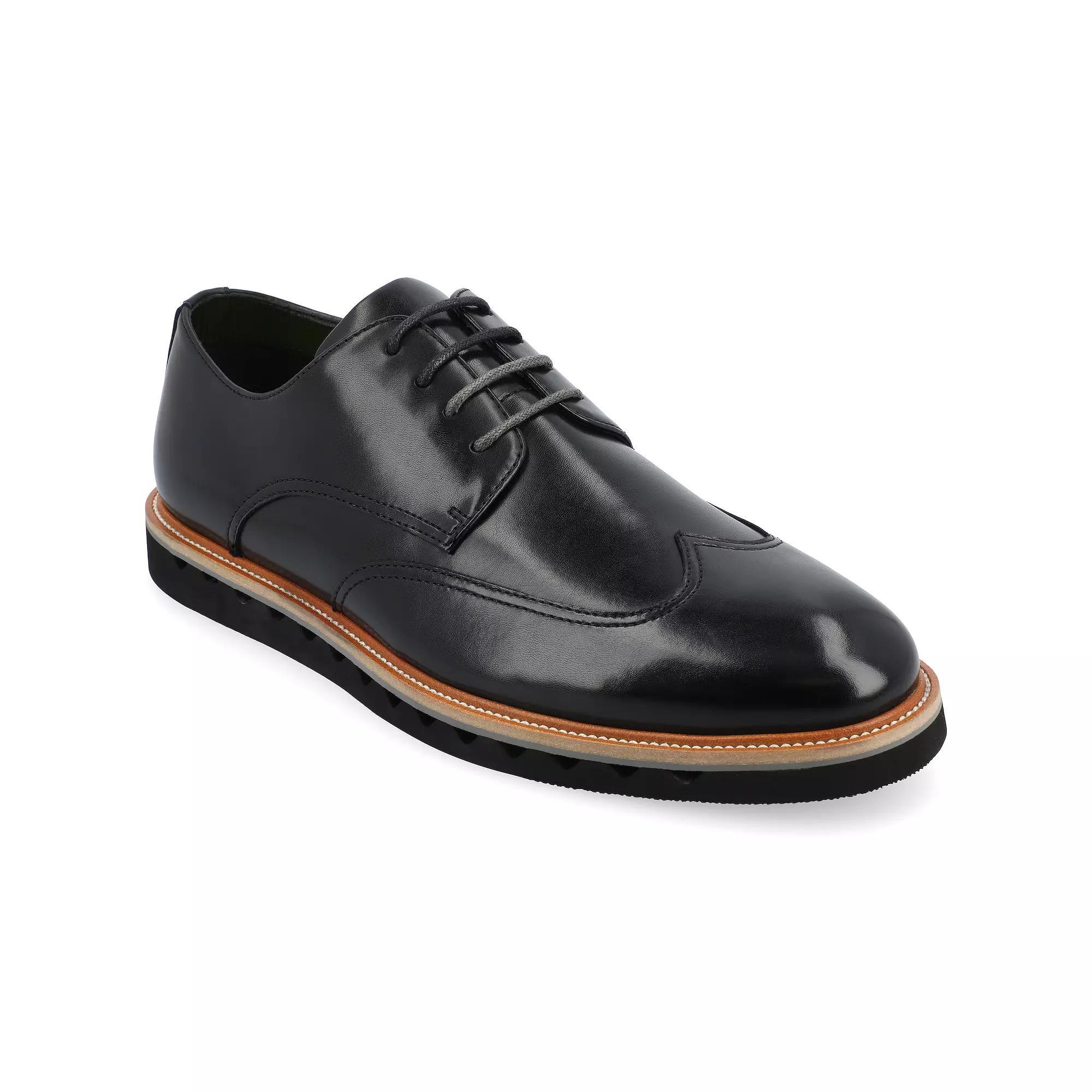 VANCE Evander Men's Tru Comfort Foam Wingtip Derby Shoes, Size: 8, Black Product Image