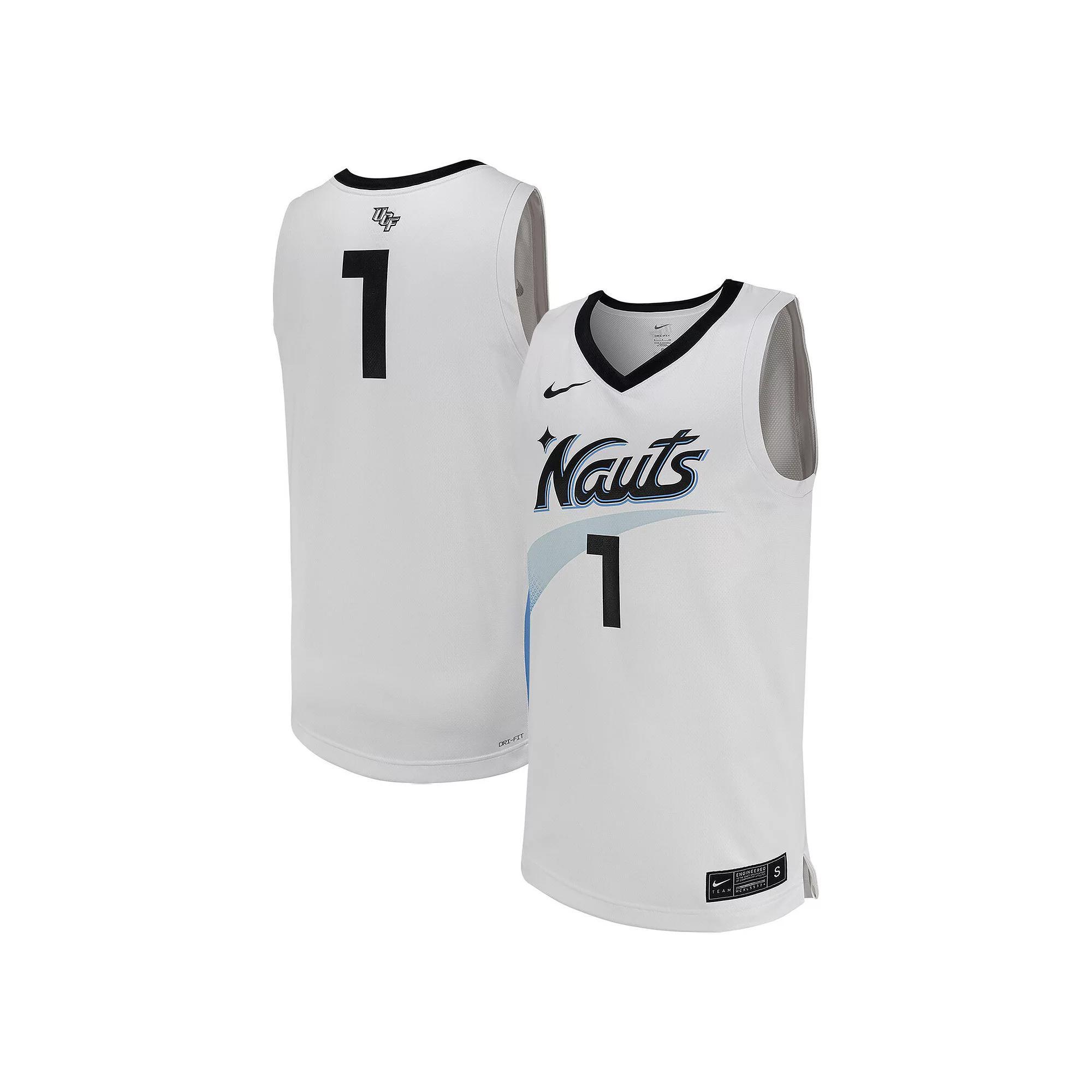 Men's Nike #1 White UCF Knights Replica Basketball Jersey, Size: Large Product Image