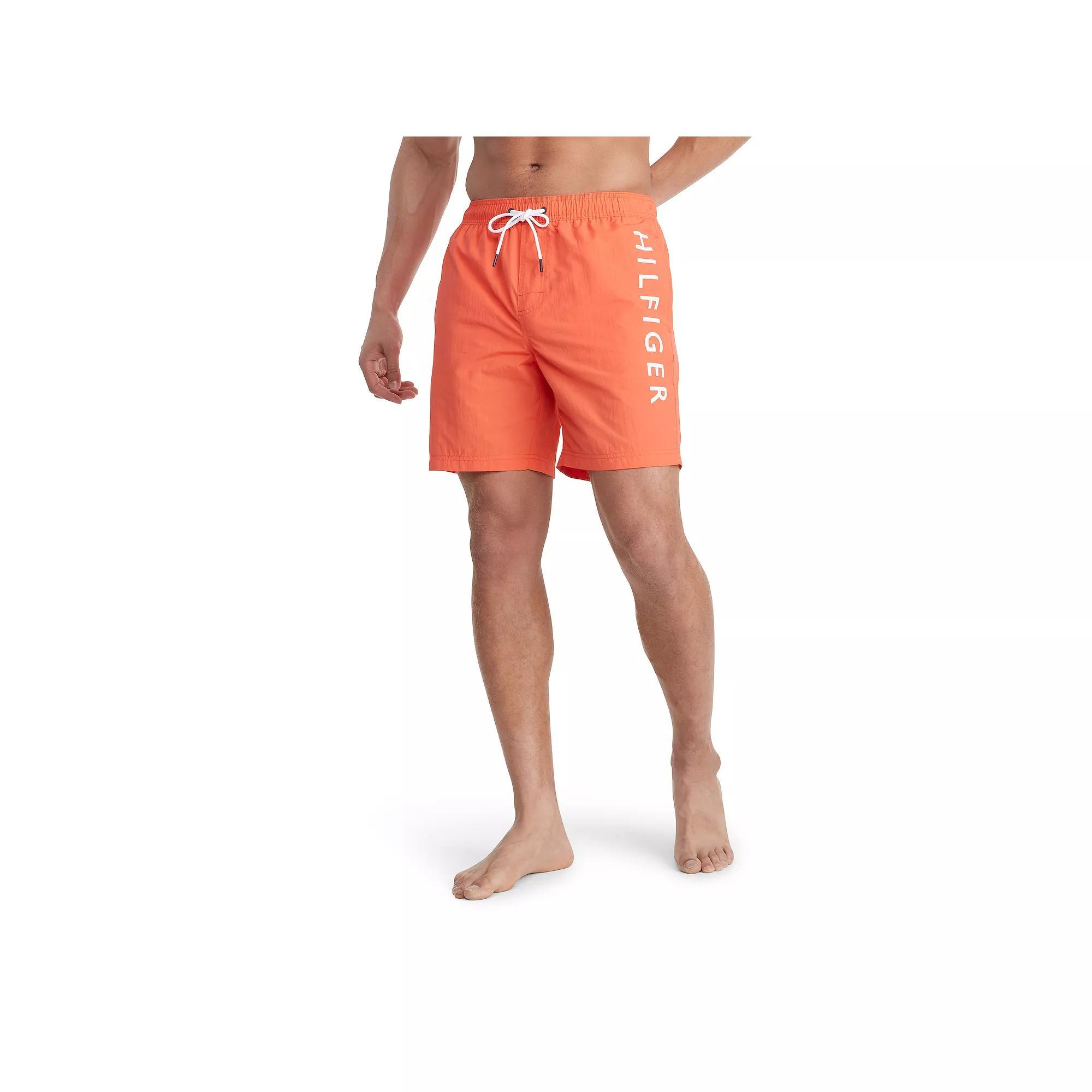 Mens Tommy Hilfiger 7 Logo Swim Trunks Pink Product Image