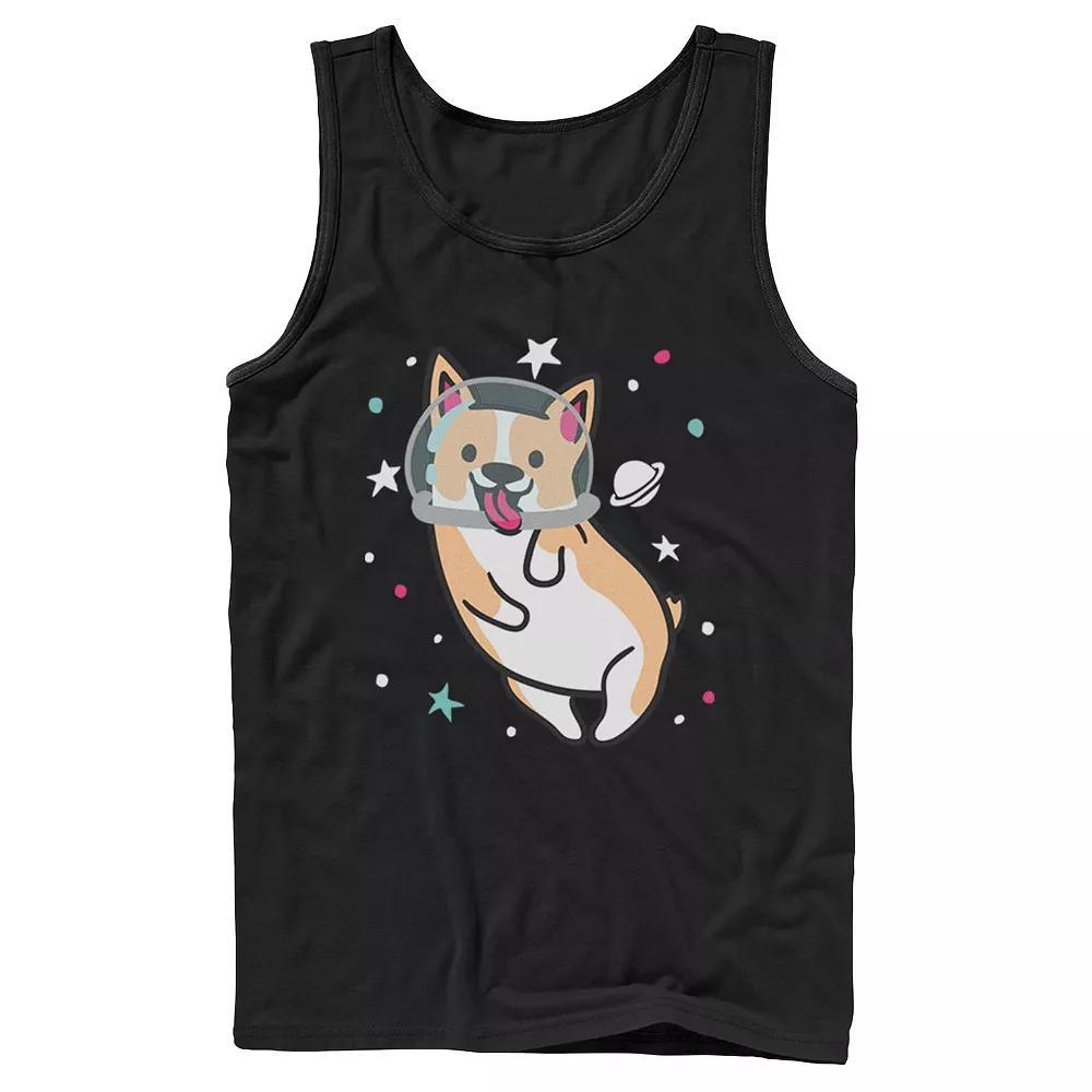 Mens Space Corgi Galactic Dog Logo Tank Top Product Image
