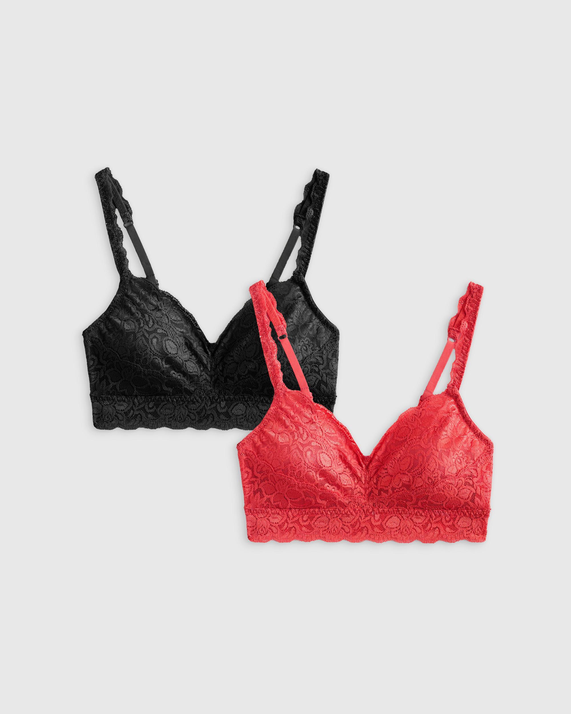 Quince | Women's Stretch Lace Sweetheart Bralette Nylon/Spandex Product Image