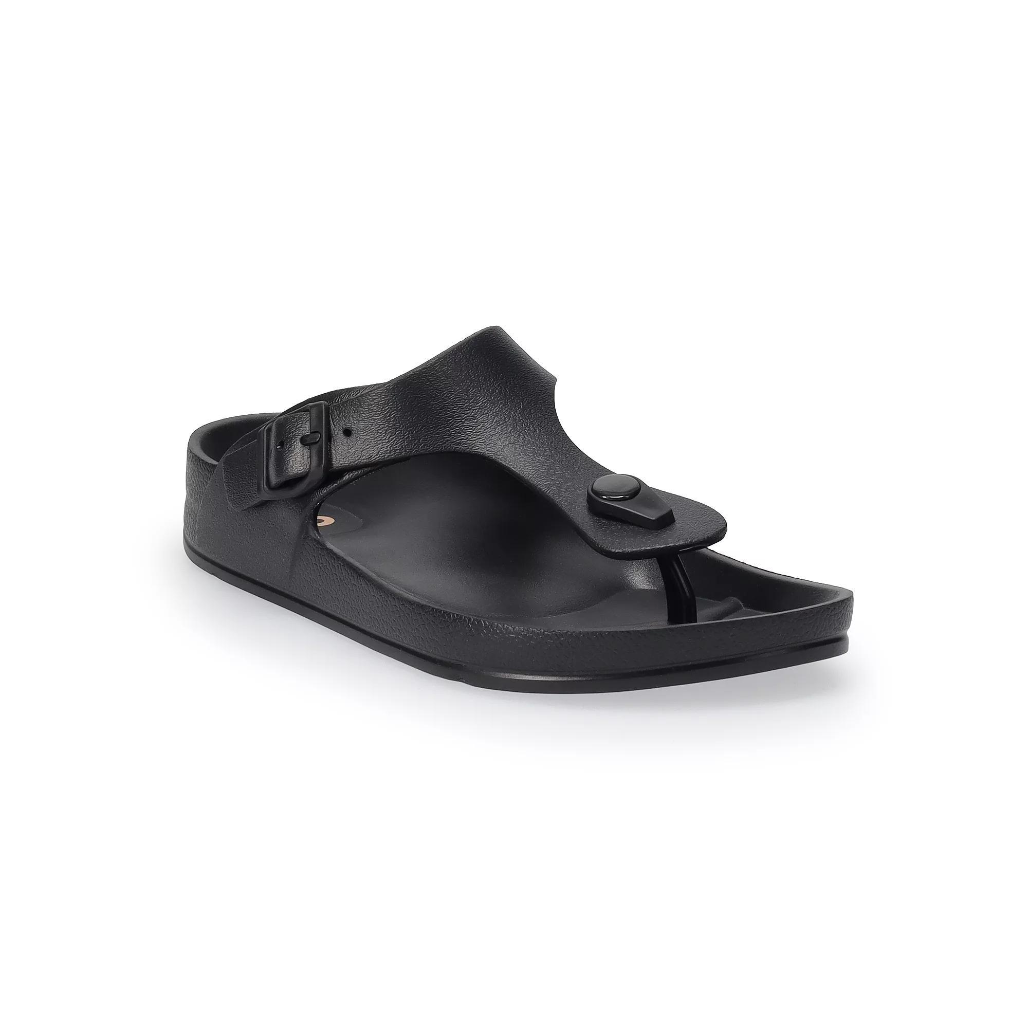 SO® Poku Women's Thong EVA Sandals, Size: 7, Black Product Image