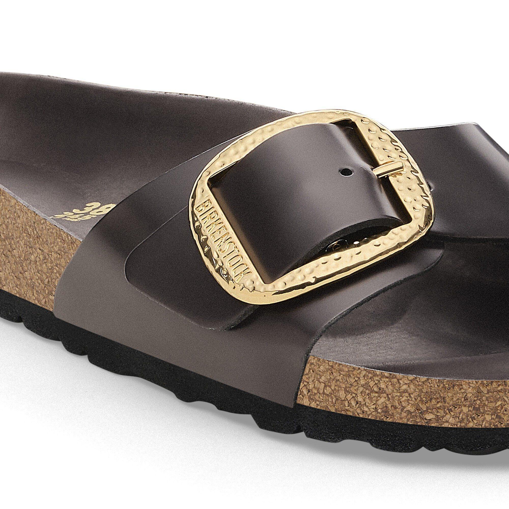 Madrid Hammered Big Buckle Natural Leather Patent High-Shine Espresso Product Image