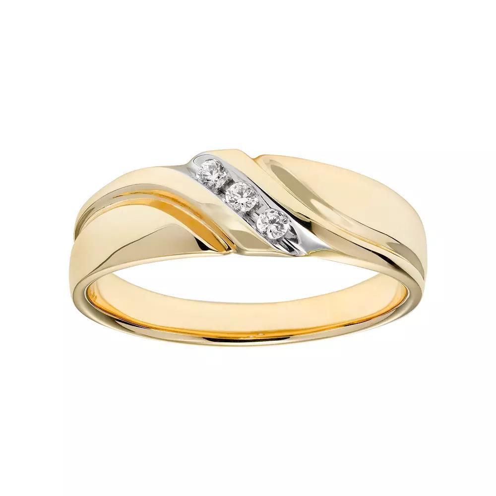 AXL 10k Gold 1/10 Carat T.W. Certified Diamond Men's Wedding Band, Size: 13 Product Image