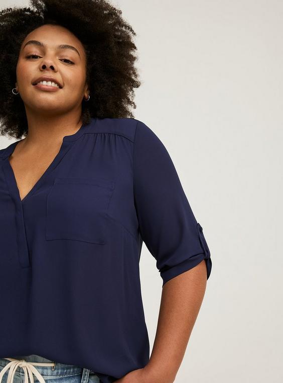Harper 3/4 Sleeve Pullover Blouse Product Image