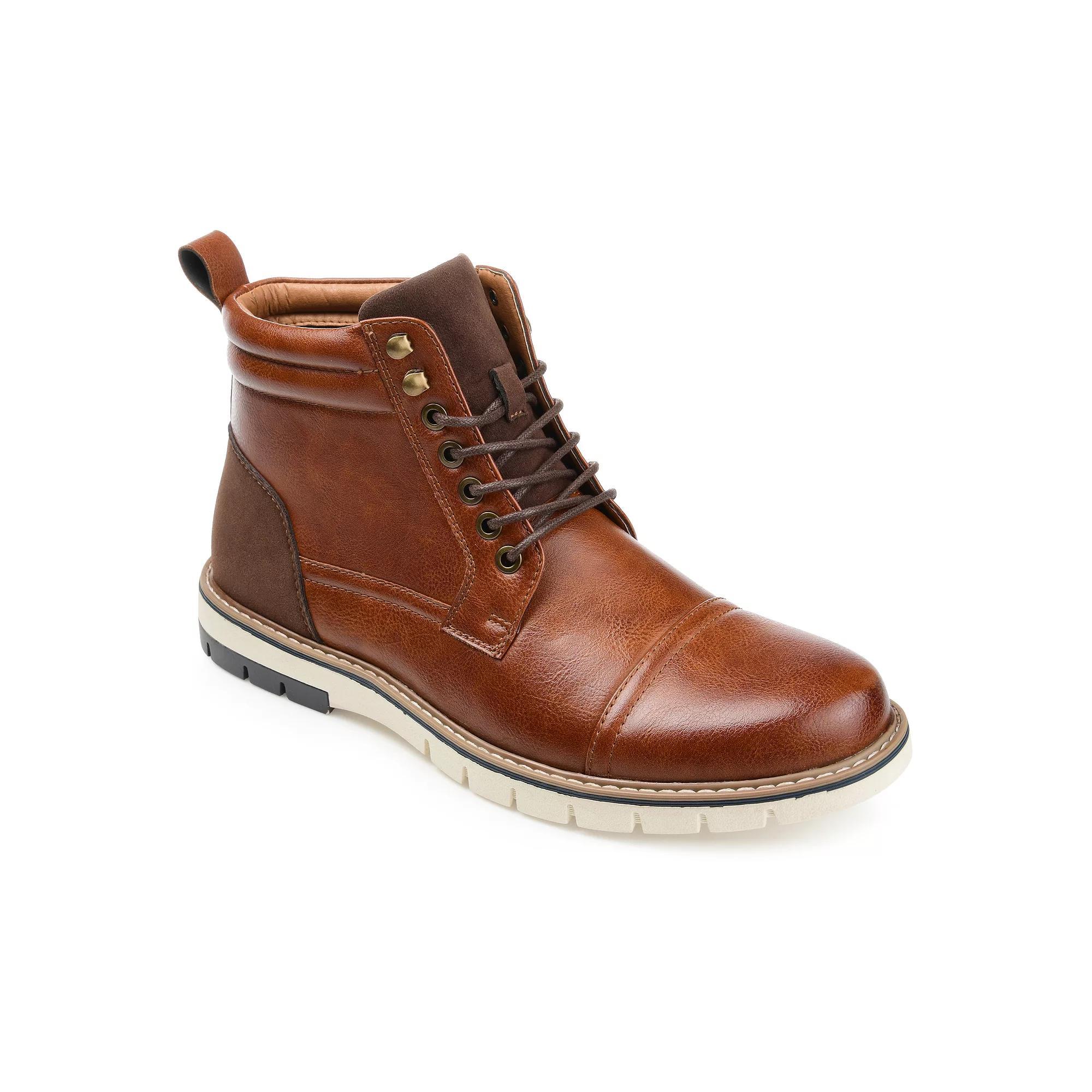 VANCE Lucien Men's Cap Toe Ankle Boots, Size: 10.5, Brown Product Image