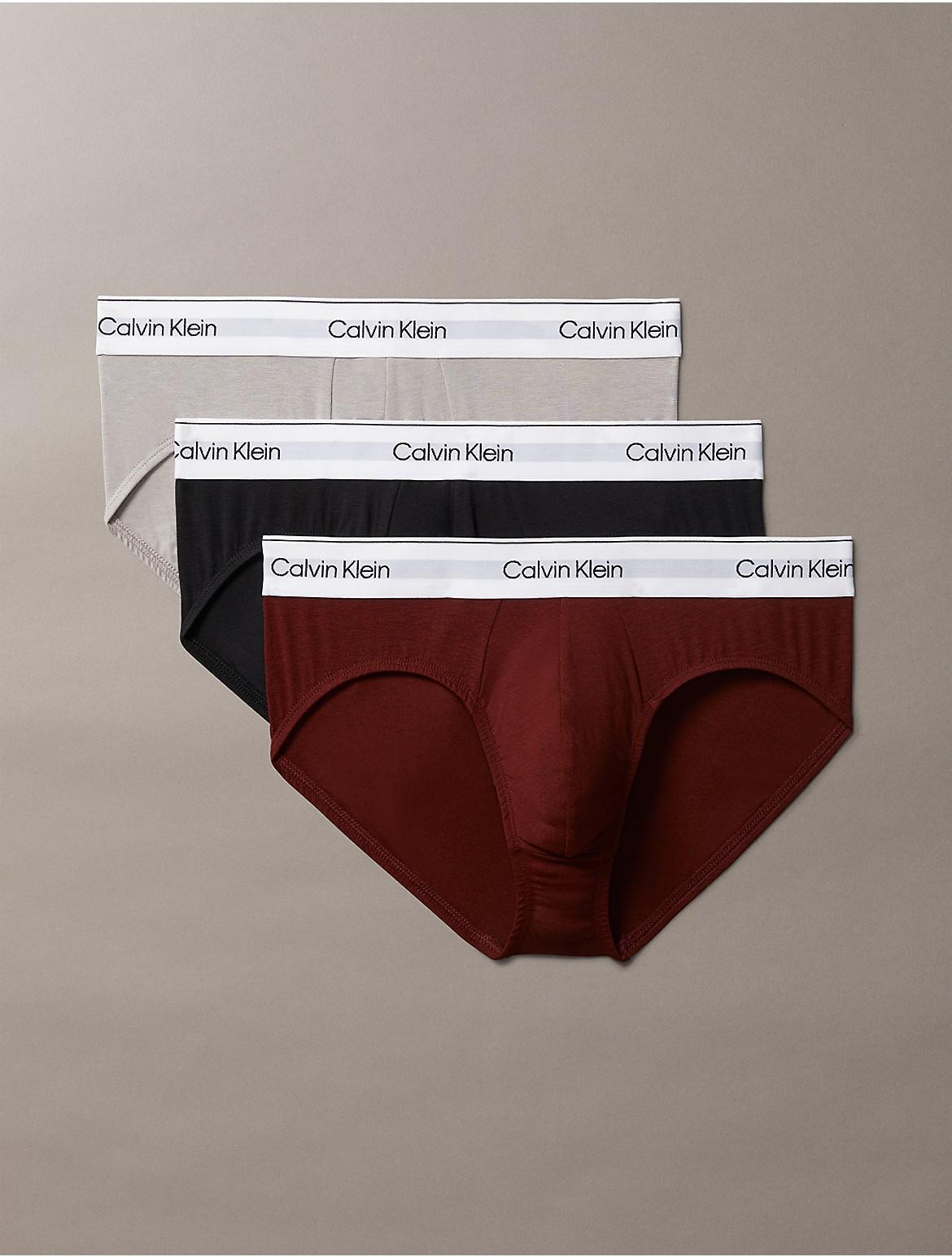 Calvin Klein Men's Icon Cotton Stretch 3-Pack Hip Brief - White - L Product Image