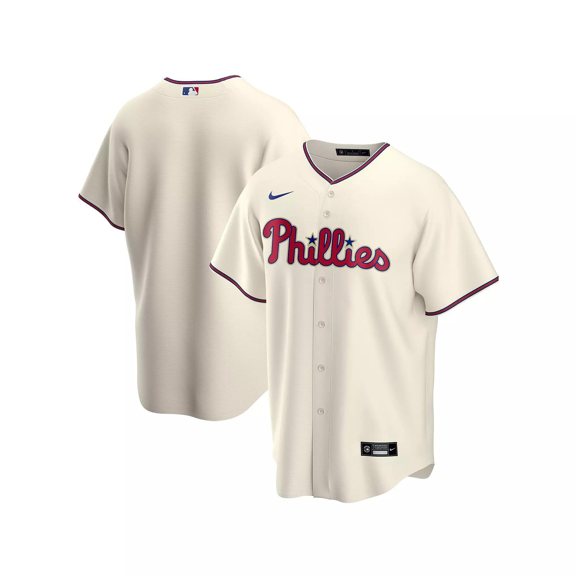Mens Nike Cream Philadelphia Phillies Alternate 2020 Replica Jersey Product Image