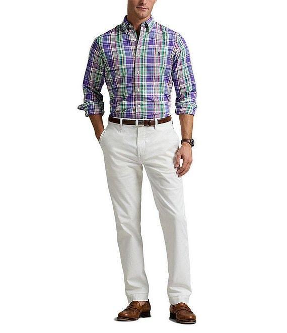 Polo Ralph Lauren Classic Fit Performance Stretch Oxford Plaid Long Sleeve Woven Shirt Product Image