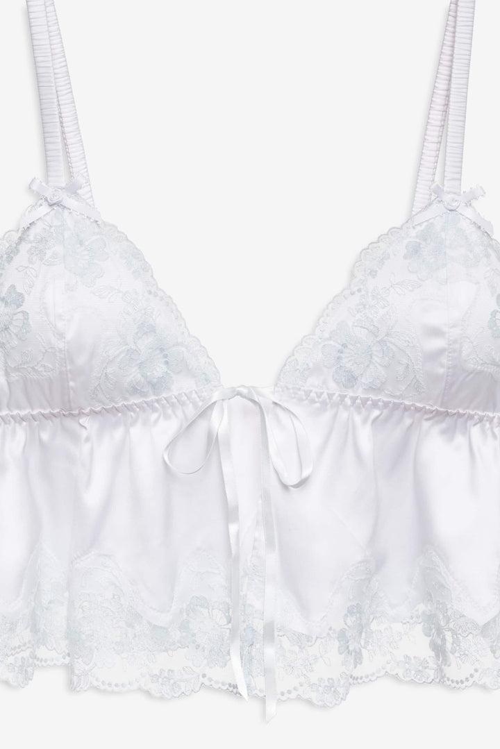 Jaden Sleep Top — White Product Image