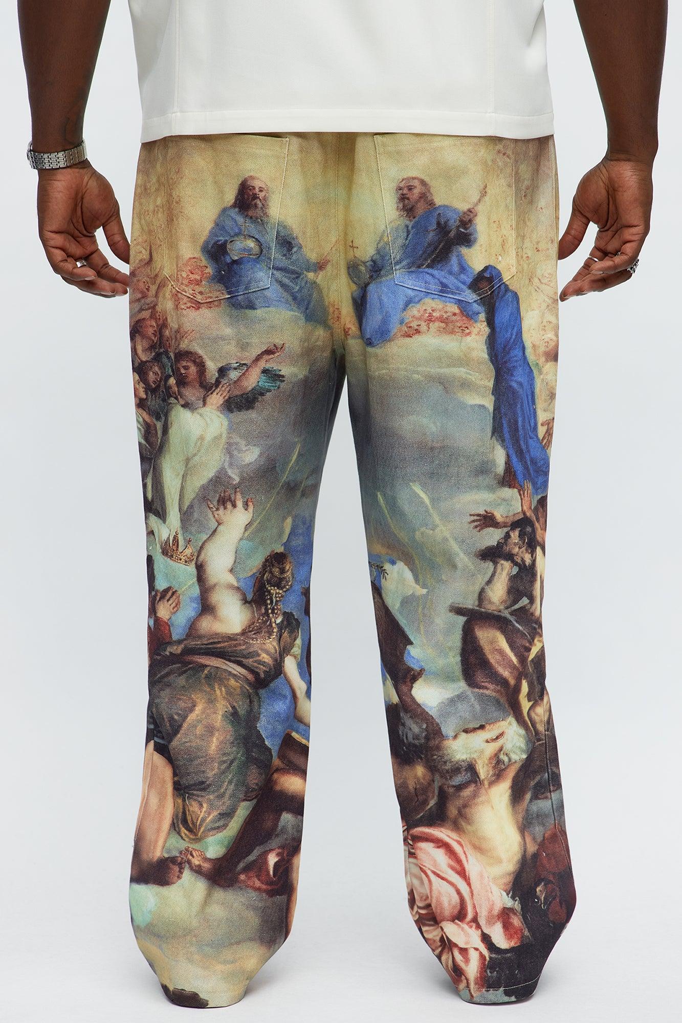 Baggy In The Heavens Printed Pants - Multi Color Product Image