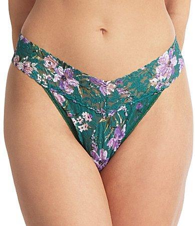Printed Original-Rise Signature Lace Thong Product Image