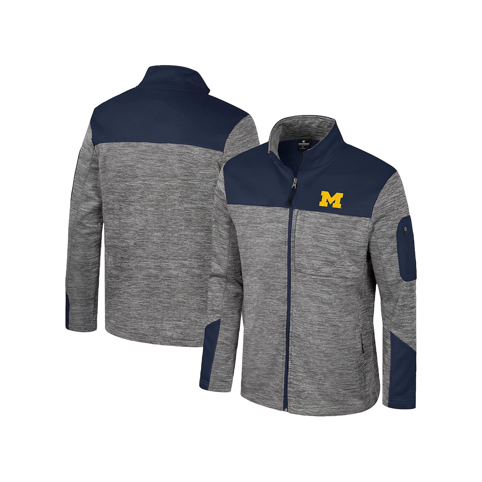 Men's Colosseum  Gray/Maroon Boston College Eagles Guard Full-Zip Jacket, Size: Medium, Grey Product Image