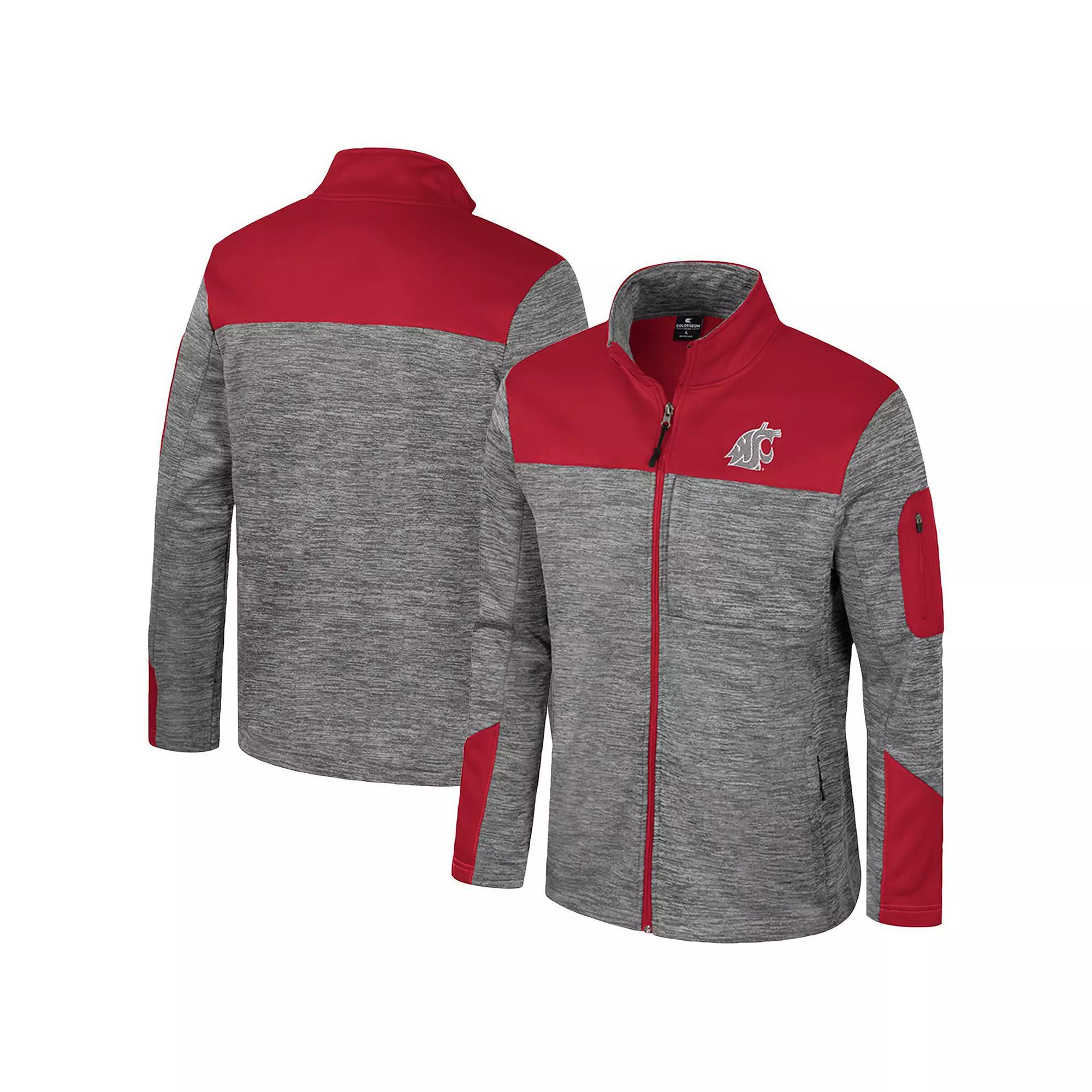 Men's Colosseum  Gray/Purple Washington Huskies Guard Full-Zip Jacket, Size: XL, Grey Product Image