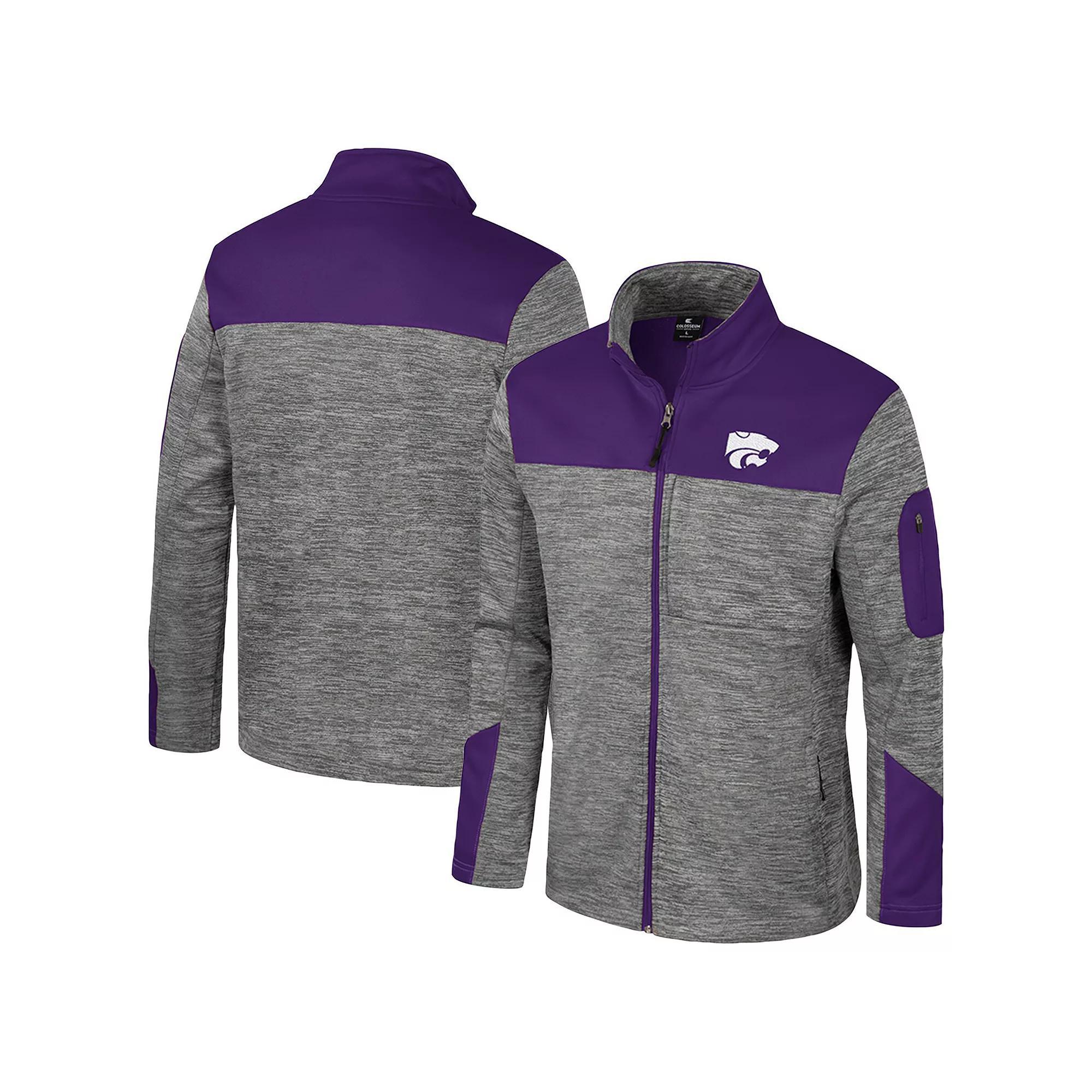 Men's Colosseum  Gray/Navy Virginia Cavaliers Guard Full-Zip Jacket, Size: XL, Grey Product Image