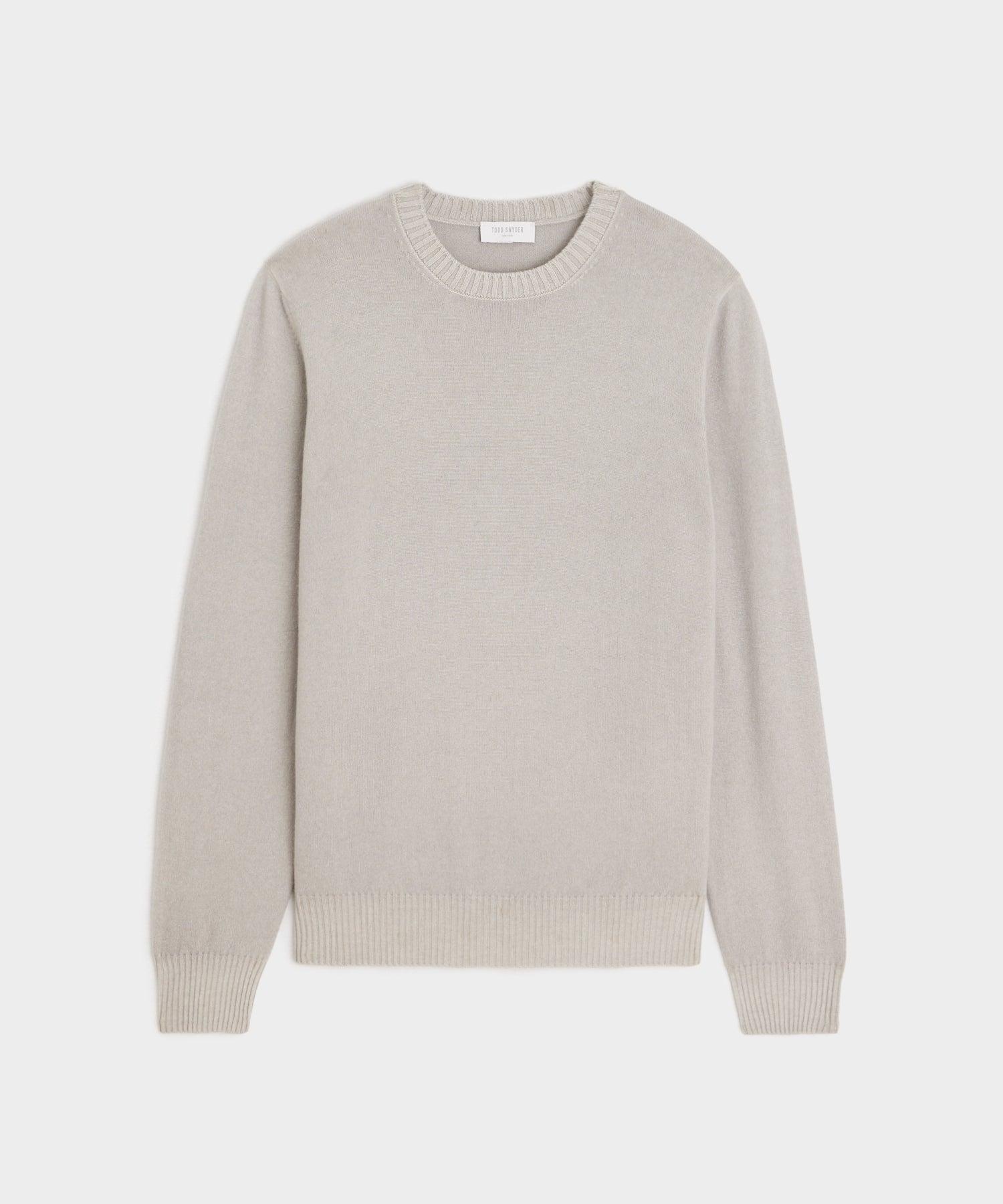 Italian Garment Dyed Wool Cashmere Crewneck Sweater Product Image