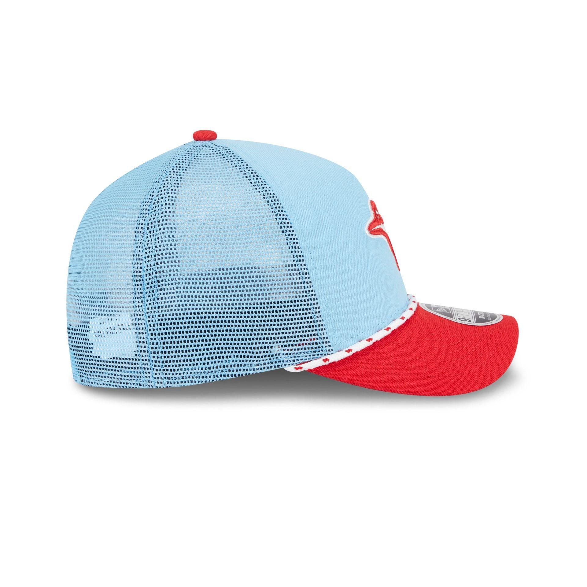 Toronto Blue Jays Independence Day 2025 9FORTY M-Crown A-Frame Trucker Hat Male Product Image