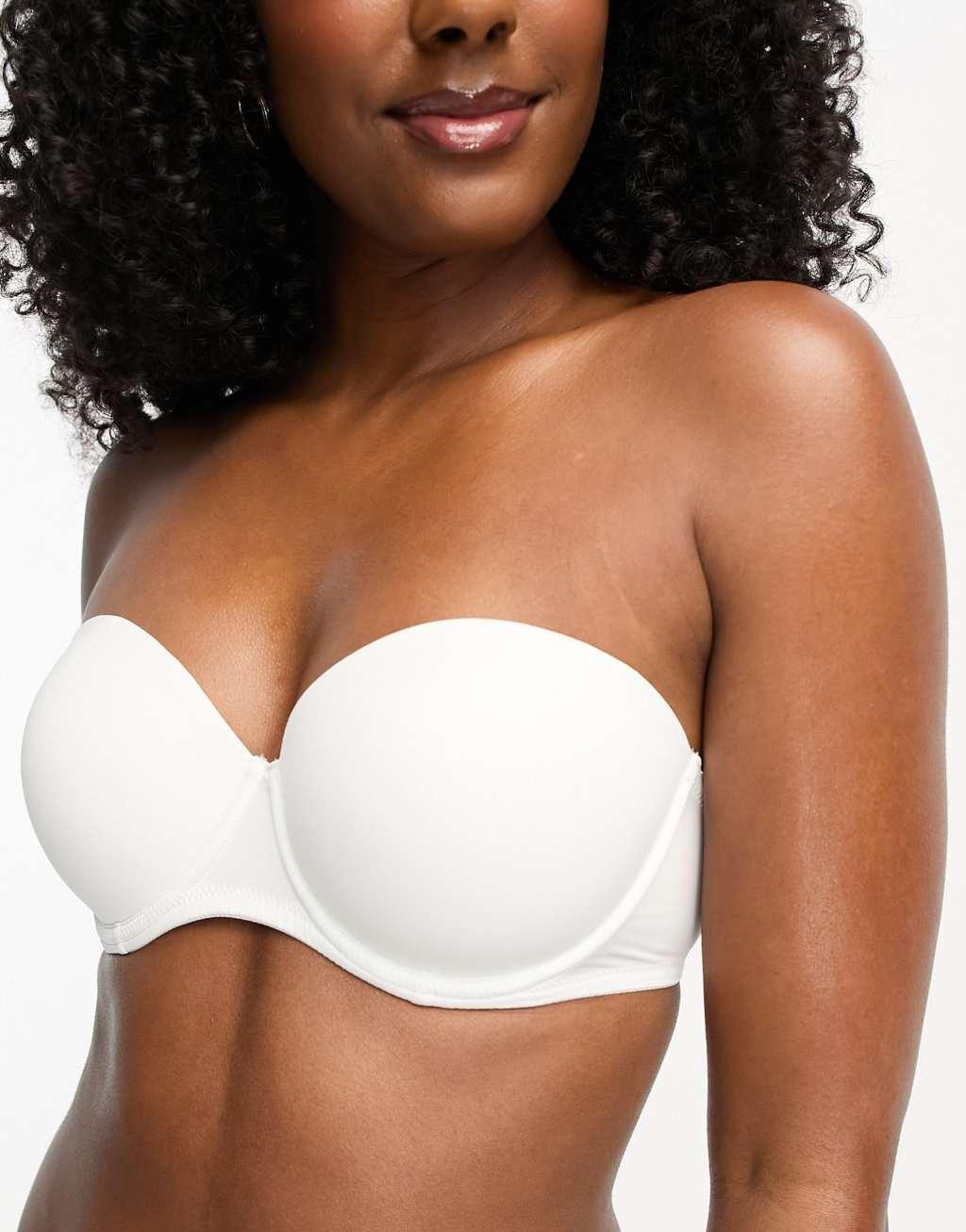 ASOS DESIGN microfiber molded multiway strapless bra Product Image