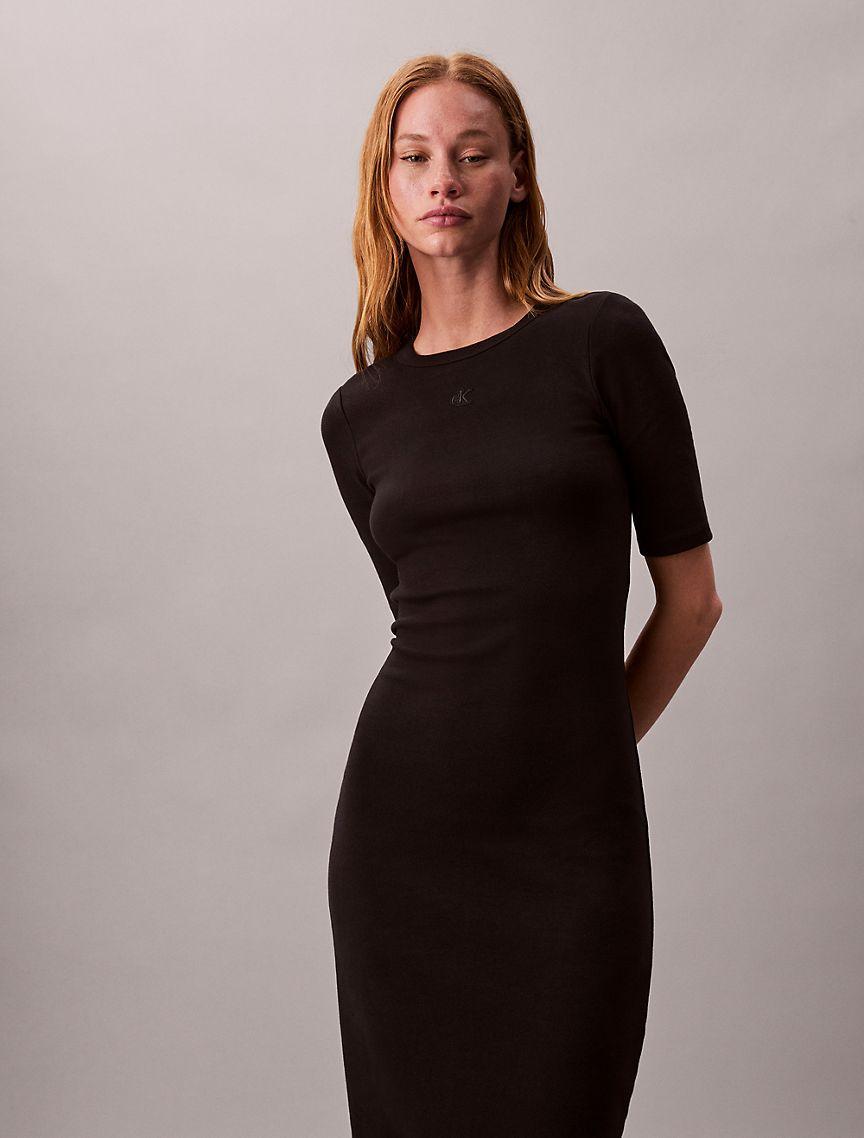 Cotton Contour Midi Dress Product Image