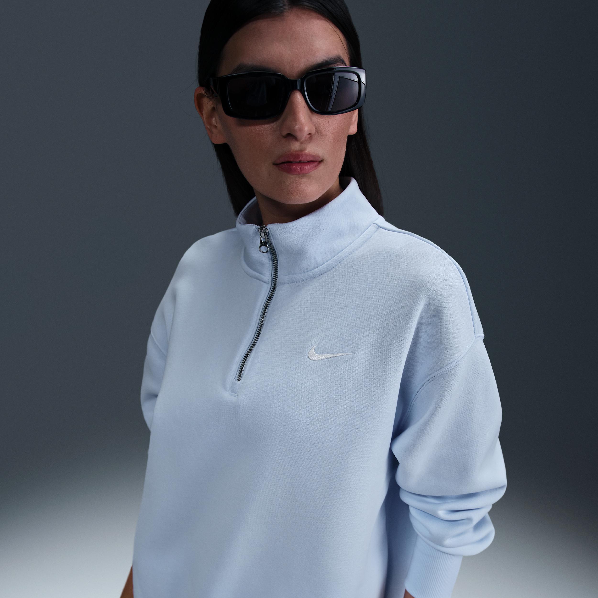 Women's Nike Sportswear Phoenix Fleece Oversized 1/4-Zip Long Sweatshirt Product Image