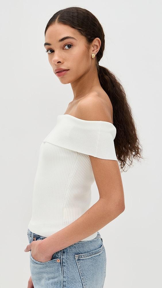 DL1961 Rib Off Shoulder Top | Shopbop Product Image
